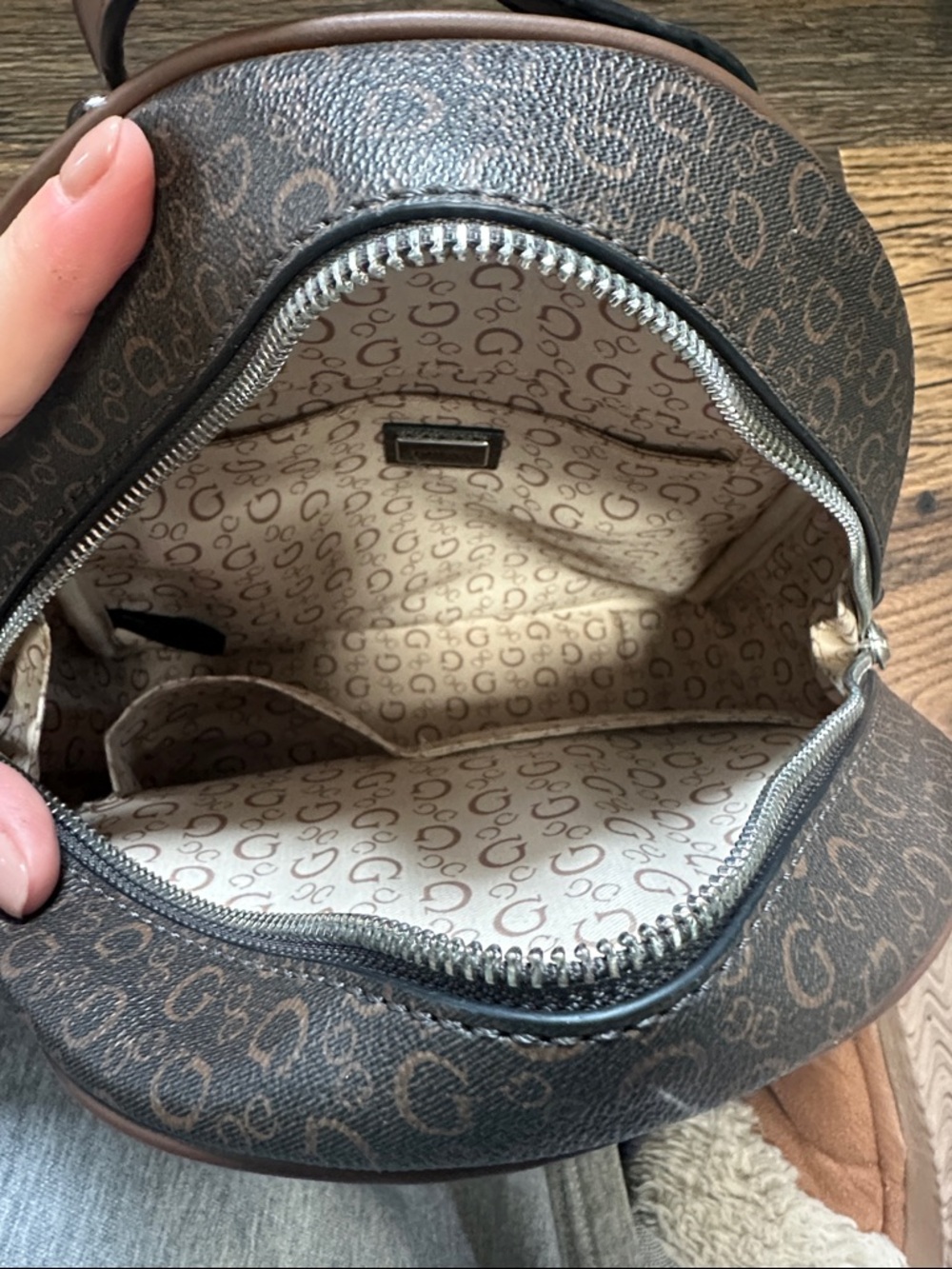 Guess Two-Tone Brown Backpack - Picture 6 of 6